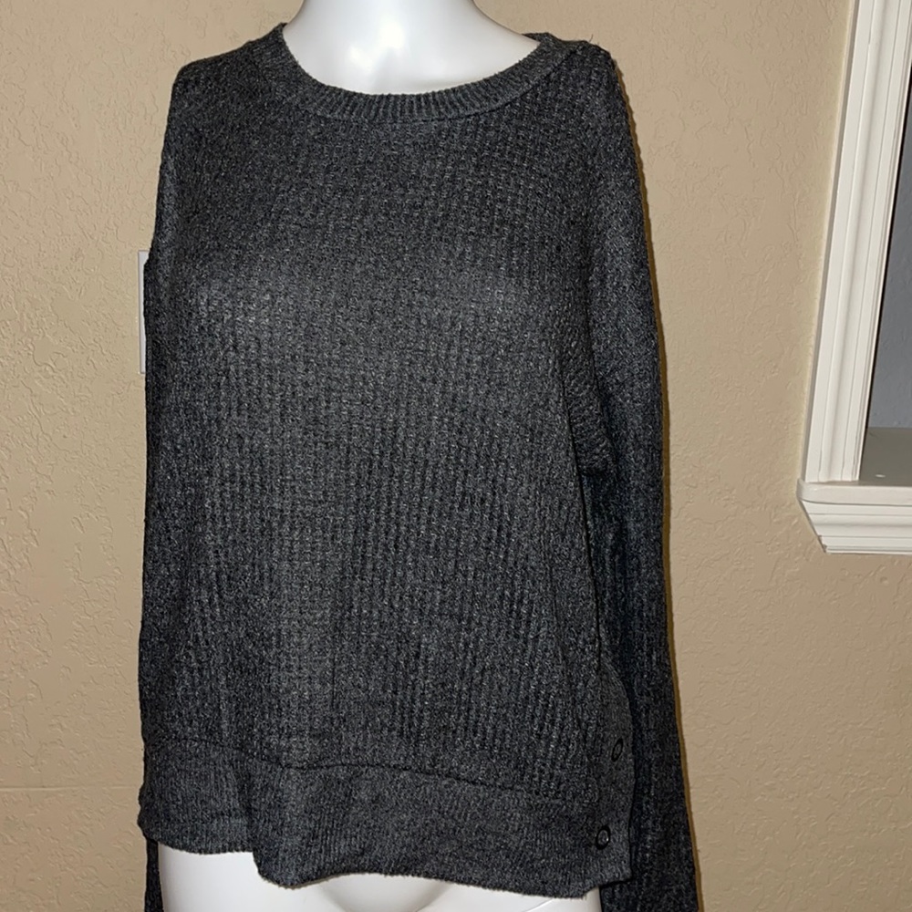 Grey thermal sweater shirt